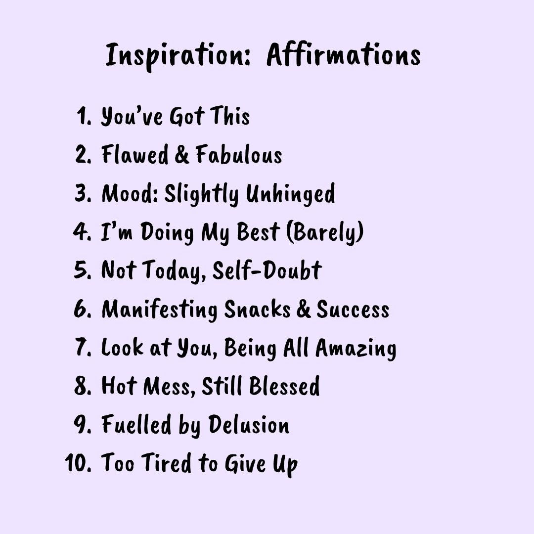 Examples of funny affirmations to put on a candle