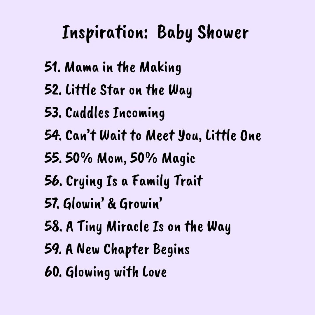 Examples of fun messages to put on a customizable baby shower candle