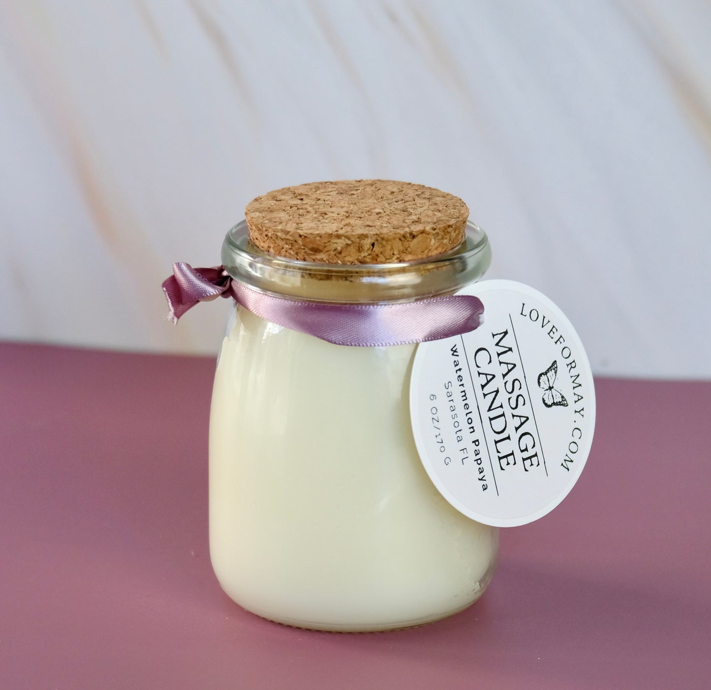 Watermelon Papaya Body Oil Candle