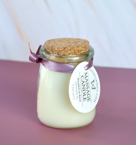 Body oil candle massage candle raspberry rose